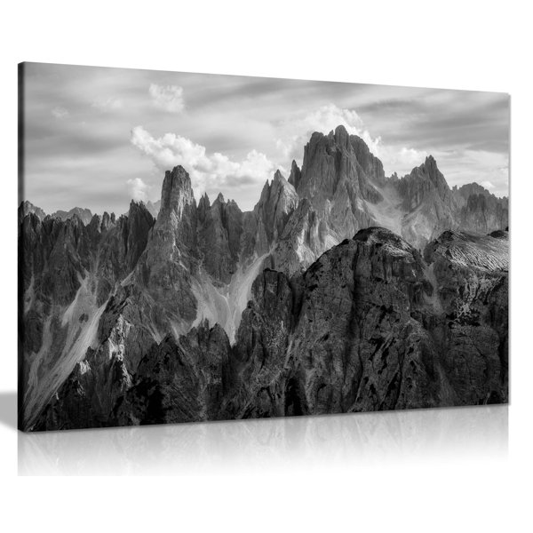 Panther Print Fine Art Prints Black & White High Mountain Peaks